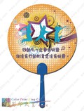 PP膠片圓形中夾柄廣告扇